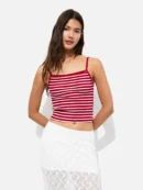Short Striped Strappy Top