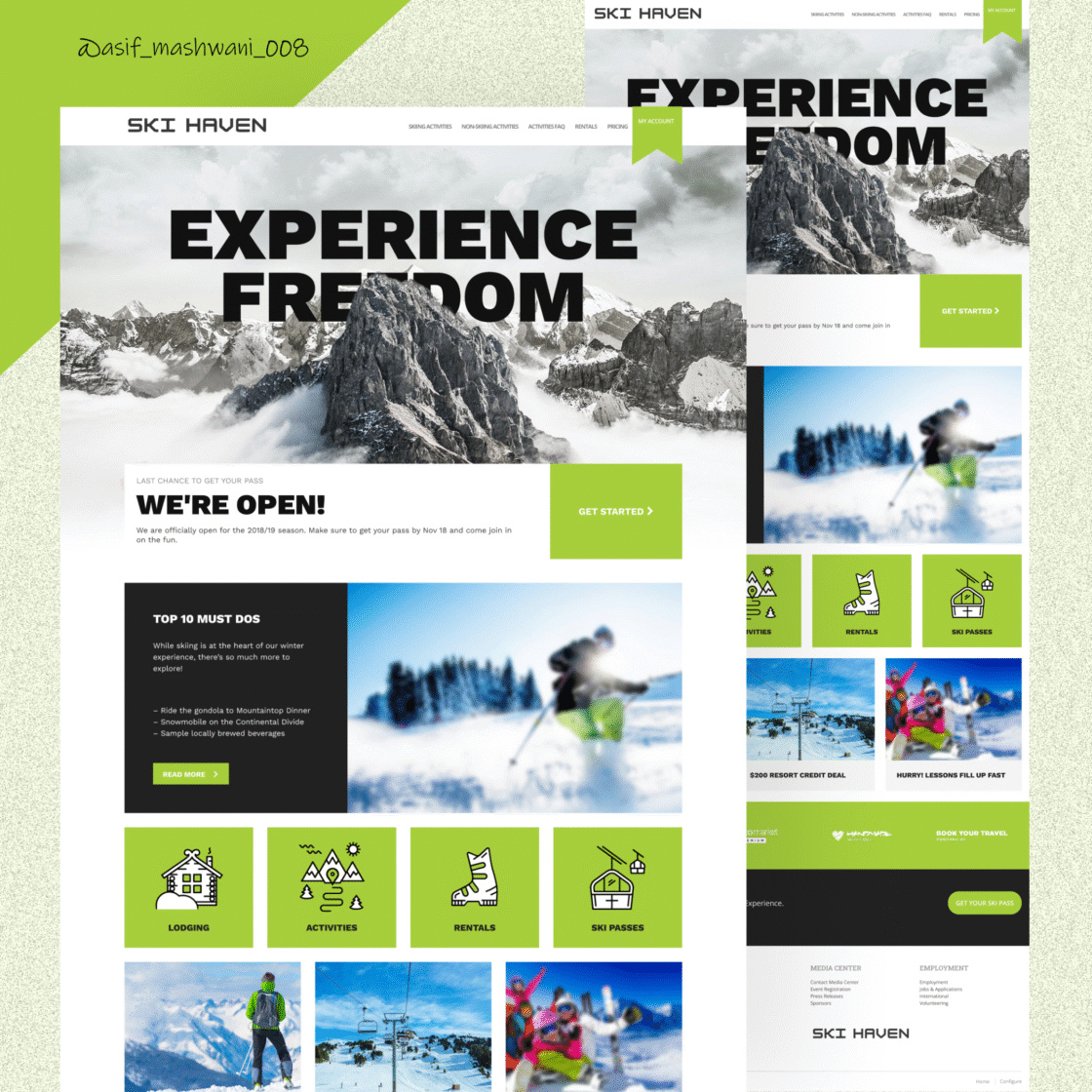 Ski Resort Website Design