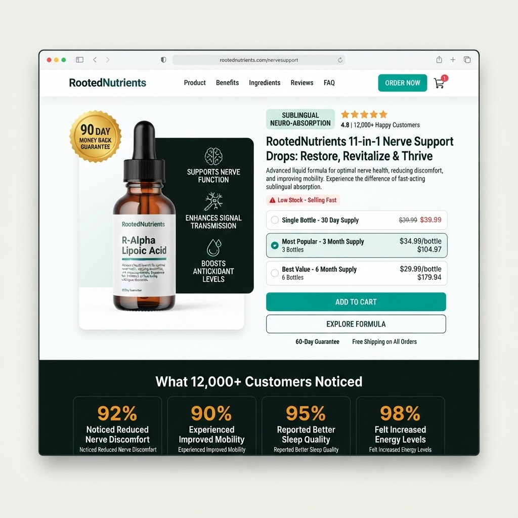 RootedNutrients Product Landing Page