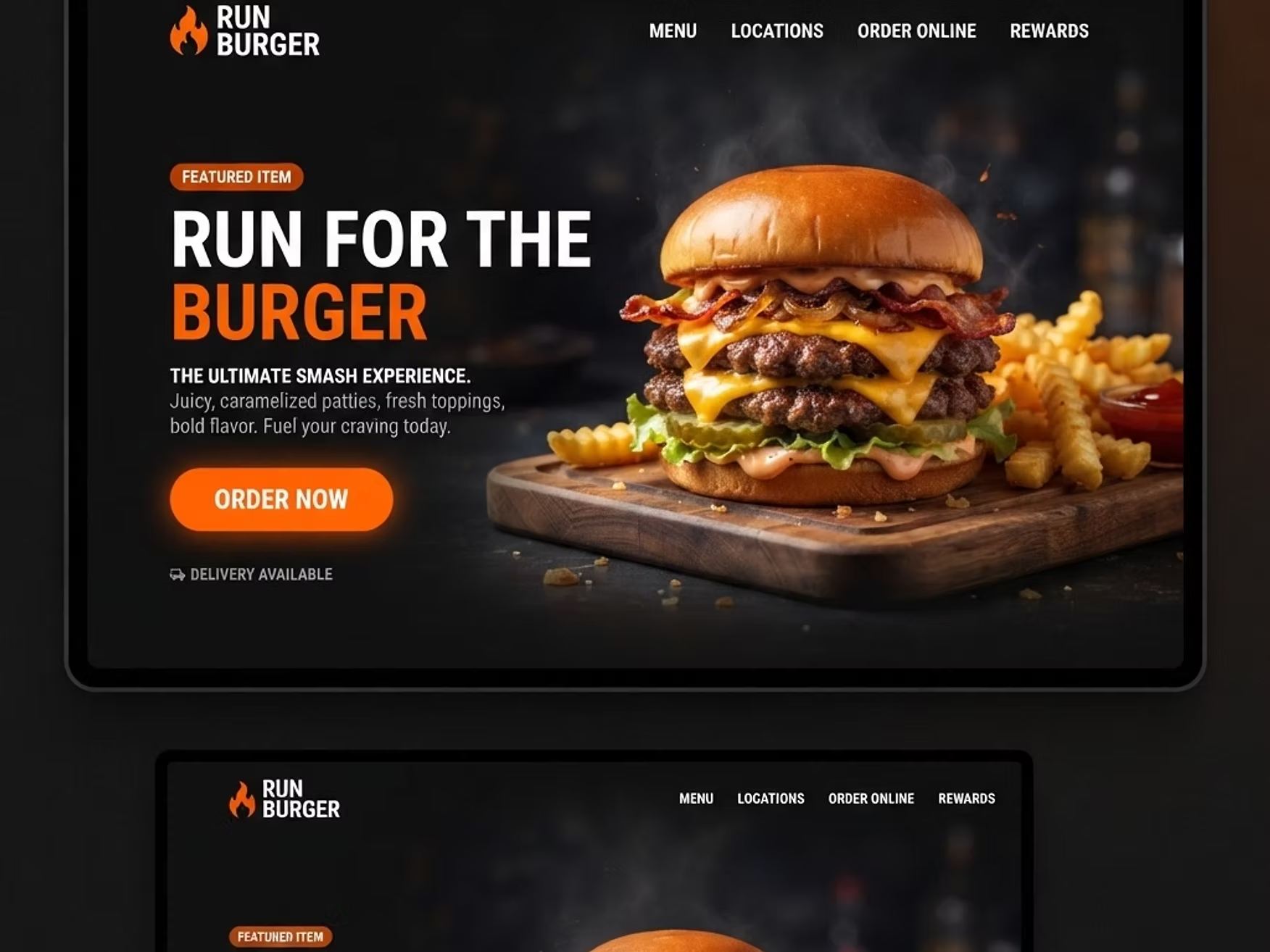 Run Burger E-Commerce Website